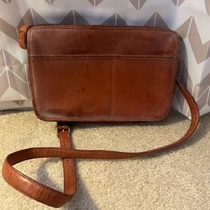 Vintage Coach brown leather crossbody
